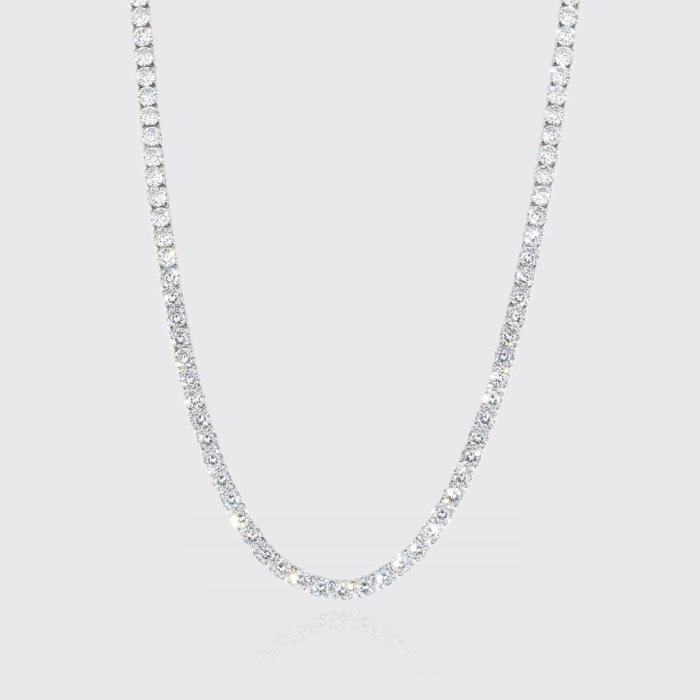 3MM MOISSANITE TENNIS CHAIN - 925 SILVER - D COLOUR - VVS1