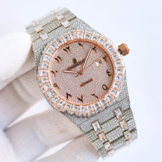 Audemars Piguet 15400OR.OO.1220OR.02 Royal Oak Selfwinding Iced Out Moissanite 42x10mm