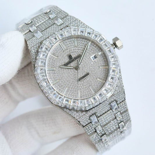 Audemars Piguet 15400OR.OO.1220OR.02 Royal Oak Selfwinding Iced Out Moissanite 42x10mm