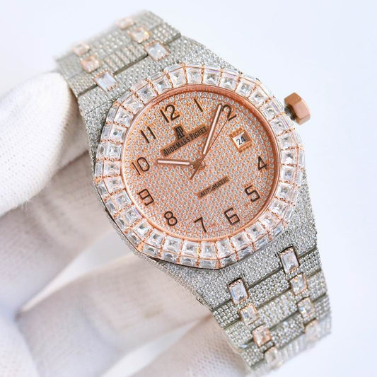 Audemars Piguet 15400OR.OO.1220OR.02 Royal Oak Selfwinding Iced Out Moissanite 42x10mm