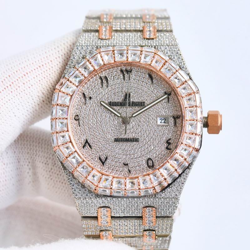 Audemars Piguet 15400OR.OO.1220OR.02 Royal Oak Selfwinding Iced Out Moissanite 42x10mm