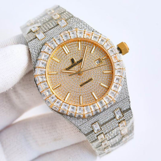 Audemars Piguet 15400OR.OO.1220OR.02 Royal Oak Selfwinding Iced Out Moissanite 42x10mm