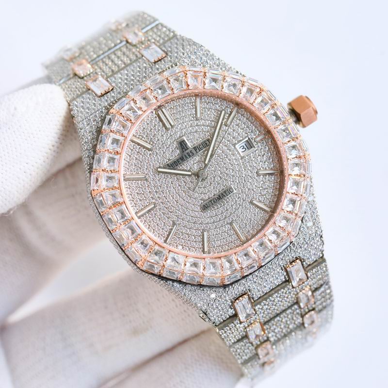 Audemars Piguet 15400OR.OO.1220OR.02 Royal Oak Selfwinding Iced Out Moissanite 42x10mm