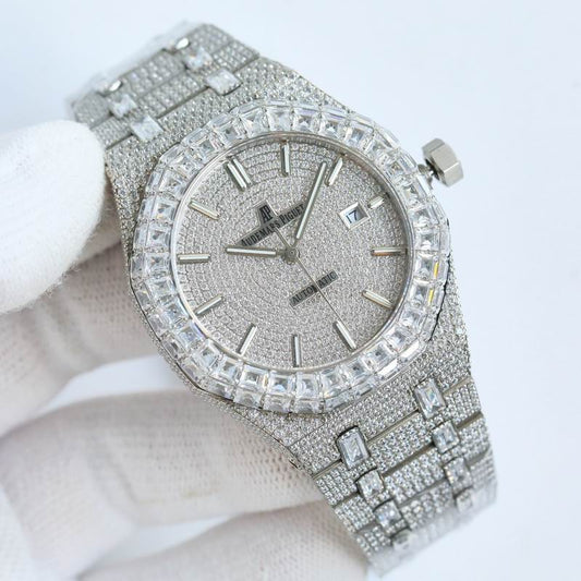 Audemars Piguet 15400OR.OO.1220OR.02 Royal Oak Selfwinding Iced Out Moissanite 42x10mm