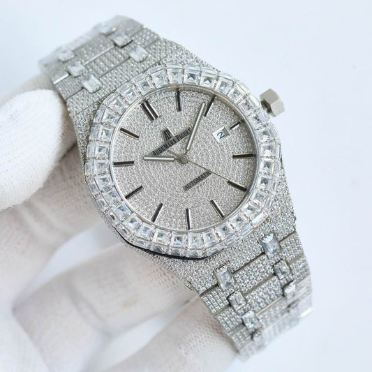 Audemars Piguet 15400OR.OO.1220OR.02 Royal Oak Selfwinding Iced Out Moissanite 42x10mm