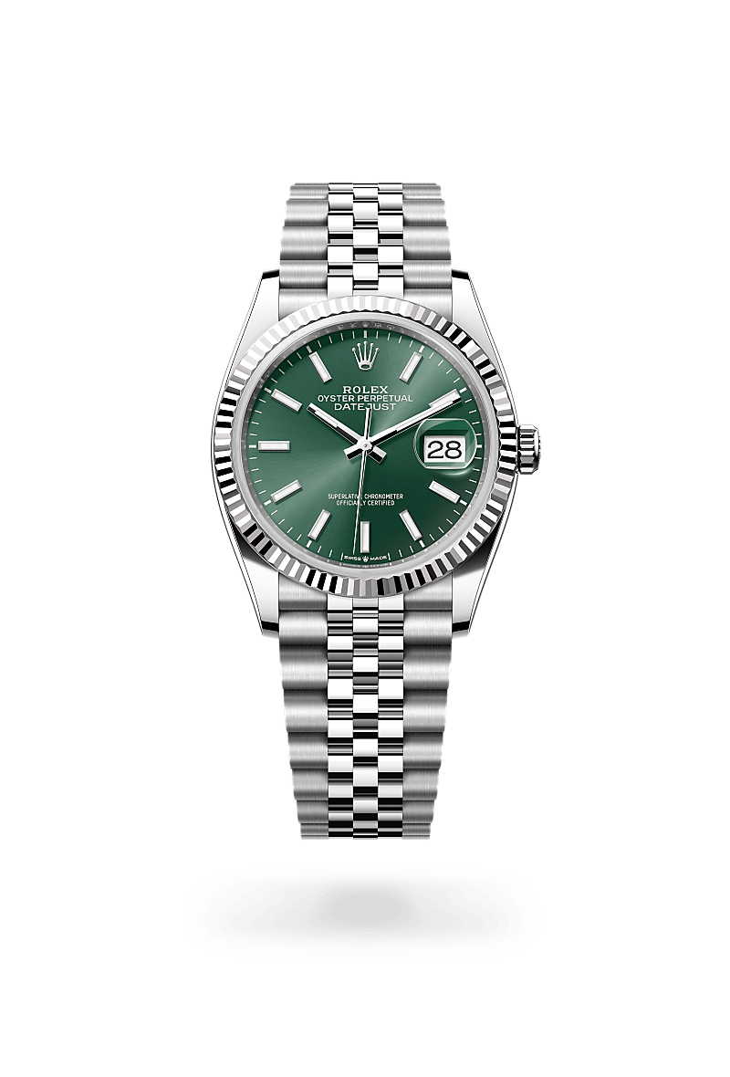 Rolex Datejust 36 Oyster, 36 mm, Oystersteel and white gold