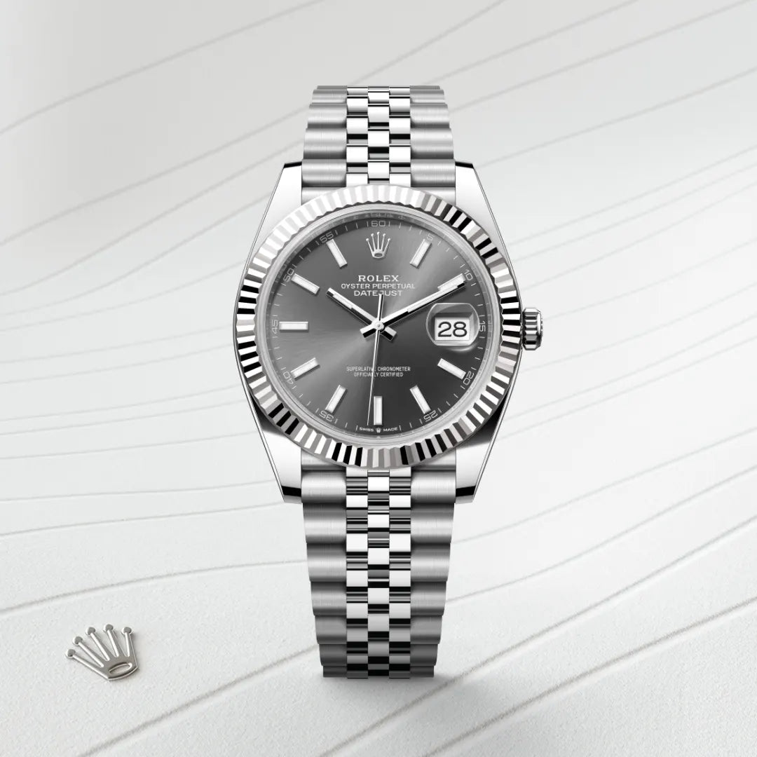 Rolex Datejust 41 Oyster, 41 mm, Oystersteel and white gold