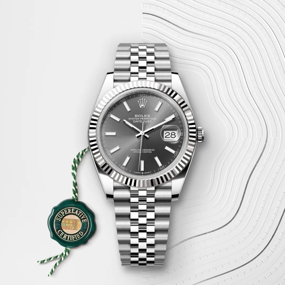 Rolex Datejust 41 Oyster, 41 mm, Oystersteel and white gold