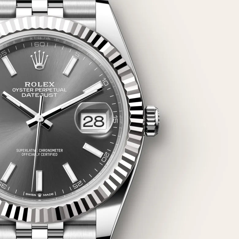 Rolex Datejust 41 Oyster, 41 mm, Oystersteel and white gold