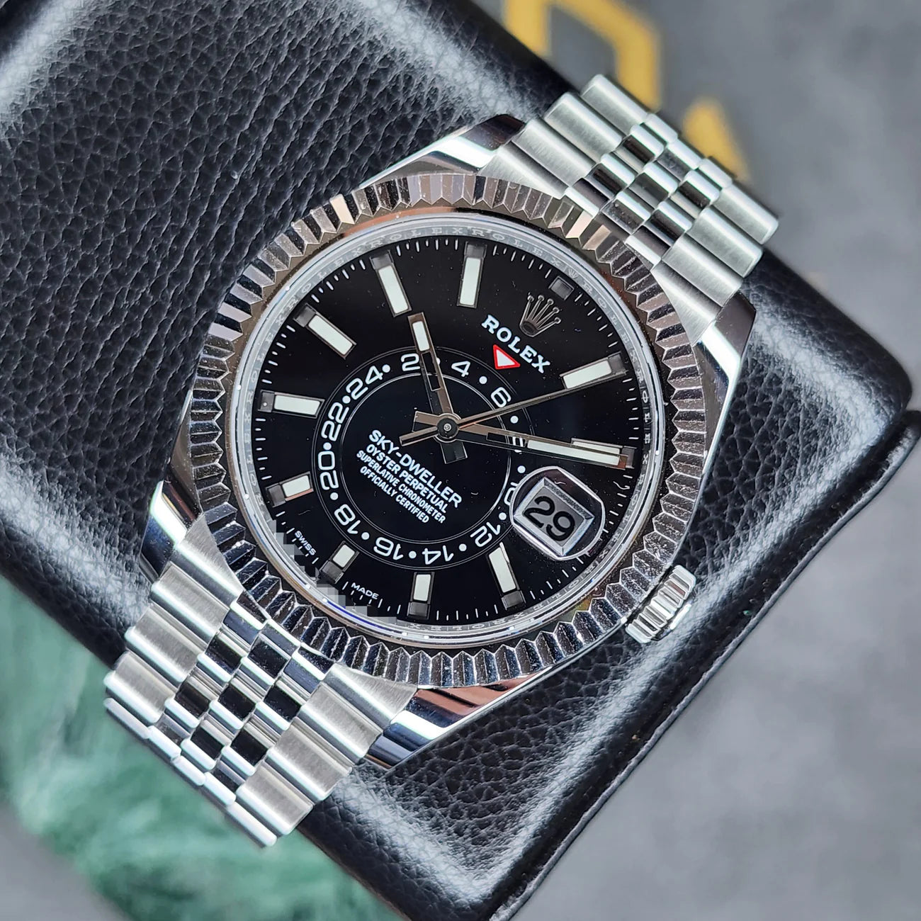 ROLEX SKY-DWELLER BLACK DIAL 42MM